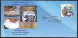 India 2021, Blue Pottery Of Jaipur - Geographical Indication Application Cover (**) Inde Indien - Brieven En Documenten