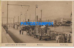 183543 SPAIN ESPAÑA SANTA CRUZ DE TENERIFE MUELLE DOCK & TRAIN TREN POSTAL POSTCARD - Non Classés