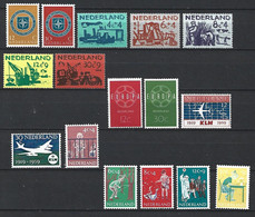 Année  1959 Complete Pays - Bas Neuf ** N 701/716 - Full Years
