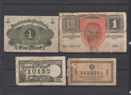 4 BILLETS DE BANQUE ANCIENS - Ohne Zuordnung