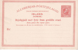 ISLANDE   ENTIER POSTAL/GANZSACHE/POSTAL STATIONERY CARTE - Enteros Postales