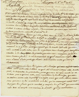 1766 Marque Postale PERPIGNAN DUFOUR Et Cie PERPIGNAN à MM. ROUX  FRERES NEGOCIANTS à MARSEILLE V.SCANS ANNEE 1766 - 1701-1800: Voorlopers XVIII