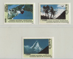 AMERIQUE  PEROU  PERU  1990   3 Timbres Neufs     PARQUE NACIONAL HUASCARAN - Peru