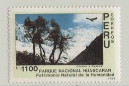 AMERIQUE  PEROU  PERU  1990   1 Timbre Neuf     PARQUE NACIONAL HUASCARAN     1100. - Peru