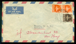 India 1957 Luchtpostbrief Naar Centraal Stikstof Verkoopkantoor Te Den Haag - Poste Aérienne