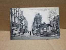 PARIS (75) Rue François Miron Guerre 1914-18 Quartier Saint Paul Torpillé Ruines Animation - Arrondissement: 04