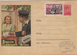 Briefträger Bringt Wahlzettel & Prawda - Ganzsache  1959 - Wahrheit - 1950-59