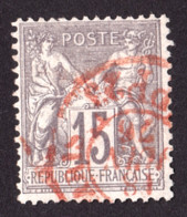 France - Sage Type I N° 66 - Oblitération CàD Rouge Des Imprimés - 1876-1878 Sage (Type I)