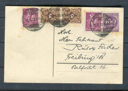 Deutsches Reich / 1923 / Postkarte Infla-MiF Stegstempel "Freiburg" / 11054 - Brieven En Documenten