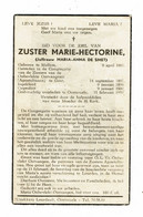 Doodsprentje Zuster Marie-Hectorine ( Maria-Anna De Smet ) : Mullem-Gent-Oosterzele . 1959 . - Godsdienst & Esoterisme
