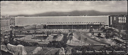 Italien - Rom - Central Station - Panorama-card - Cars - Oldtimer - Trolly Bus - Nice Stamp 1956 - Stazione Termini