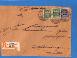 Allemagne Reich 1924 Lettre De Wittmar (G5243) - Storia Postale