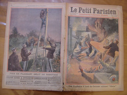1911 PETIT PARISIEN ILLUSTRE 1183 EXPLOSION A BORD DU CROISSEUR CUIRASSE GLOIRE - Le Petit Parisien