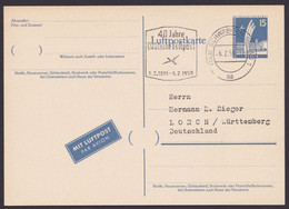 P 41a, Stempel "Schwäbisch Gmünd", 6.1.59, Kein Text - Postkaarten - Gebruikt