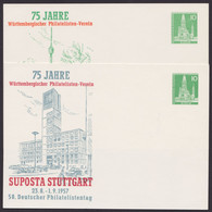 PP 18 D2/01a Und /01b "Süposta", 1957, Beide Karten, Ungebraucht - Postales Privados - Nuevos