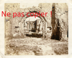 PHOTO BELGE -  LES RUINES DE L'EGLISE DE PERVYSE - PERVIJZE PRES DE DIXMUDE BELGIQUE - GUERRE 1914 1918 - 1914-18