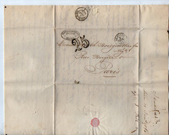 TB 3267 - 1851 - LAC - Lettre Taxée 25 Cts De Mr JOUANNE Transit & Commission Au HAVRE Pour Mrs BOISGAULTIER à PARIS - 1859-1959 Covers & Documents