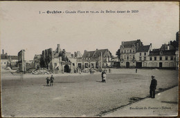 C. P. A. : 59 : ORCHIES : Grande Place Et Ruines Du Beffroi Datant De 1610, Animé, En 1920 - Orchies