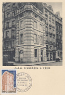 Carte  Maximum  1er  Jour  ANDORRE    MAISON  DE  L' ANDORRE  à  Paris  1965 - Cartas Máxima