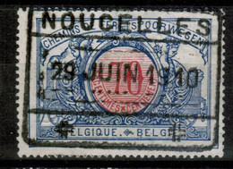 Chemins De Fer TR 38, Obliteration Centrale Nette Parfaitement Allignee NOUCELLES, R.R.R.RARE - 1895-1913