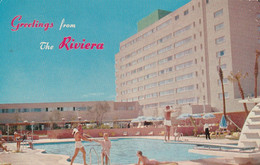 Las Vegas Nevada, Riviera Hotel, Swimming Pool, C1950s Vintage Postcard - Las Vegas