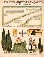 Papier Publicitaire Phosphatine Falières Sujets à Découper Les Provinces Françaises Moulin Mill Mulino Provence N°3 TB.E - Publicités