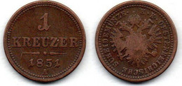 Autriche -  Kreuzer 1851 A TB - Oostenrijk