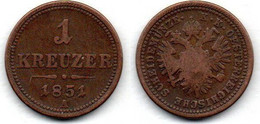 Autriche -  Kreuzer 1851 A TB - Oesterreich