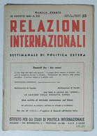 31232 Relazioni Internazionali A. VII Nr 33 1941 - Lettera Di Stalin A Churchill - Society, Politics & Economy