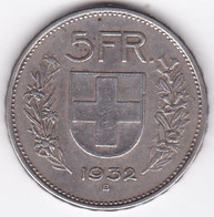 Suisse 5 Francs 1932 B En Argent - Switzerland