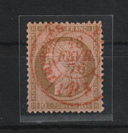 Frankreich 1875 Michel Nr. 52 ROT Gestempelt, 10c. Ceres, Yvert Nr. 54 Obl. Cachet à Date Imprimés (rouge) - 1871-1875 Ceres