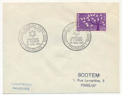 FRANCE => Enveloppe Affr 0,25 Europa - Obl Temporaire "Expo Philatélique France Israël" Strasbourg 1963 - Lettres & Documents