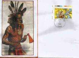 USA. Founding Of New Sweden 1638.Delaware Valley. Native American Indians, Letter Washington DC - Variedades Y Curiosidades