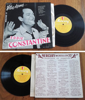RARE French LP 25CM 33 RPM BIEM (10") EDDIE CONSTANTINE (2 Titres Charles Aznavour, 1955) - Collectors