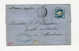 !!! GUADELOUPE, LETTRE DE POINTE A PITRE DE 1880 POUR BORDEAUX, PAR STEAMER ANGLAIS. TARIF A 25C - Cérès