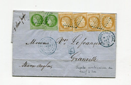 !!! GUADELOUPE, LETTRE DE POINTE A PITRE DE 1873, PAR STEAMER ANGLAIS. RARE COMBINAISON DU TARIF A 70C - Ceres