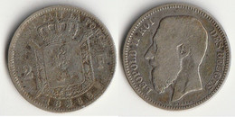 Belgique Léopold II 2 Francs 1868 Argent - 2 Frank