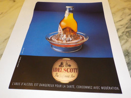 ANCIENNE PUBLICITE THE DIFFERENT BEER ADELSCOTT 1996 - Alcools