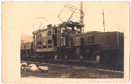 LOCOMOTIVE / ELECTRIC TRAIN : AUSTRIA / TIROL - WATTENS ? - CARTE VRAIE PHOTO / REAL PHOTO POSTCARD ~ 1930 - '32 (aj360) - Wattens