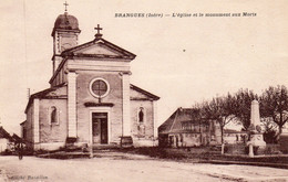 38 BRANGUES L'église Et Le Monument Aux Morts - Brangues