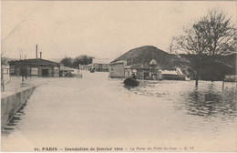 PARIS 75  16è ARRONDISSEMENT CPA  INNONDATION  JANVIER 1910 PORTE DU POINT DU JOUR - District 16