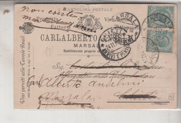 MARSALA STORIA POSTALE PUBBLICITARIA VINI WINE C. ANSELMI  1917 - Marsala