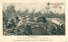 Offizielle Karte Für Rotes Kreuz  Die 30-5 Mörser In Feuernstellung In Russische-Polen - Guerre 1914-18