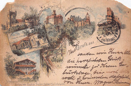 SALZBRUNN GERMAN~WILHELMHOHE-FURSTENSTEIN-ELISENHALLE~1894 GUSTAV TREIBER POSTCARD  57112 DAMAGED - Schlesien