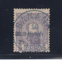 Belgian Congo, Scott Q3, Blue Banana 1889 Cancel - 1884-1894 Precursores & Leopoldo II