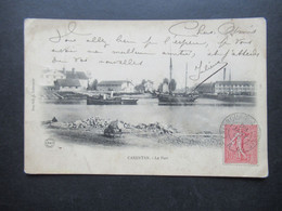 Frankreich 1905 Catentan Le Port / Der Hafen Mit Schiffen / Boote Imp. Lib. L. Leherpeur - Carentan