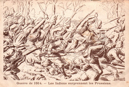 Illustration Jean Robert: Guerre De 1914 - Les Indiens Surprennent Les Prussiens - Edition L. Godard Et Cie - Materiaal