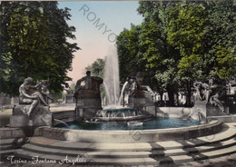 CARTOLINA  TORINO,PIEMONTE,FONTANA ANGELICA,BELLA ITALIA,MEMORIA,CULTURA,STORIA,BOLLO STACCATO,VIAGGIATA 1953 - Parques & Jardines