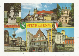 Cp , Autriche , STEYR A. D. ENNS , Multivues , Voyagée - Steyr