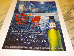 ANCIENNE  PUBLICITE LE GOUT FRANCAIS BIERE 1664 KRONENBOURG 2011 - Alcools